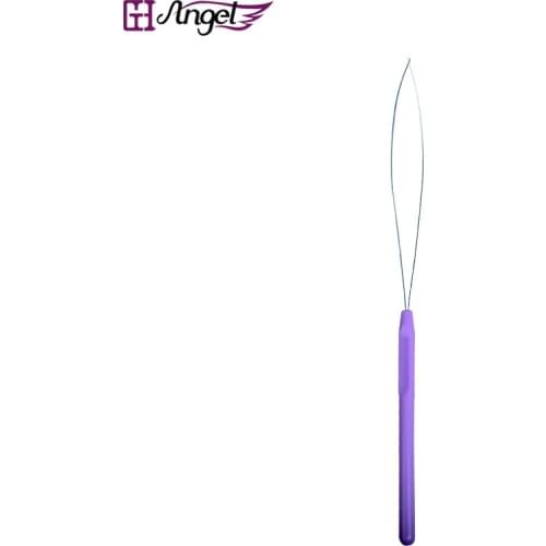 Angels 1pc Pulling Loop Hook Needles Threader Micro Rings Beads Human Hair Extensions Tools, Handle Puller Wire Loop Tool