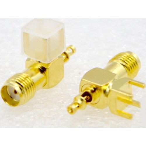 100 PCS NEW Coaxial Connector, SMA-KWE Outer Screw Inner Hole, RF Seat 90 Degree RF Connector Wholesale Free Shipping TO Brazil