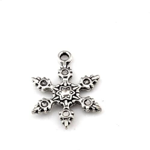 150Pcs Alloy Christmas Snowflakes Charms Pendants For Jewelry Making Bracelet Necklace DIY Findings 17x23mm A-651