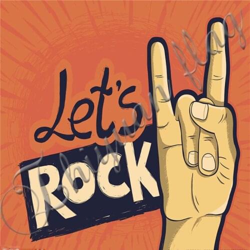 3x3ft 4x4ft 5x5ft lets rock flag Banner 100D Polyester custom rock Flag any image hobby banner flag