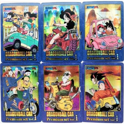 6pcs/set Super Saiyan Dragon Ball Z Vehicle Heroes Battle Card Ultra Instinct Goku Vegeta Game Collection Cards