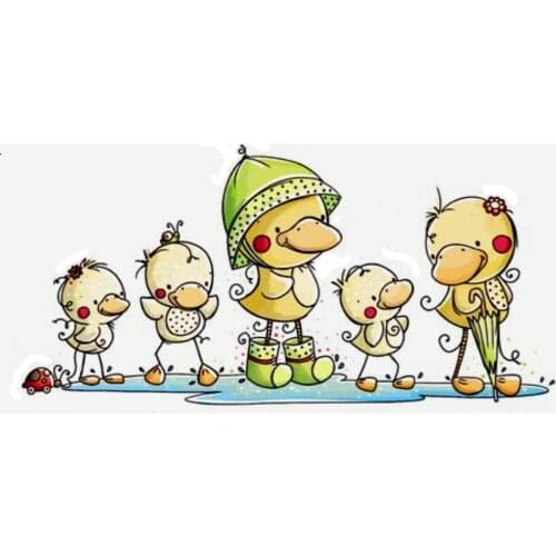 9x6 Yellow duck Transparent Silicone Rubber Stamp and metal die Sheet Cling Scrapbooking DIY Cute Pattern Photo Album Stamp