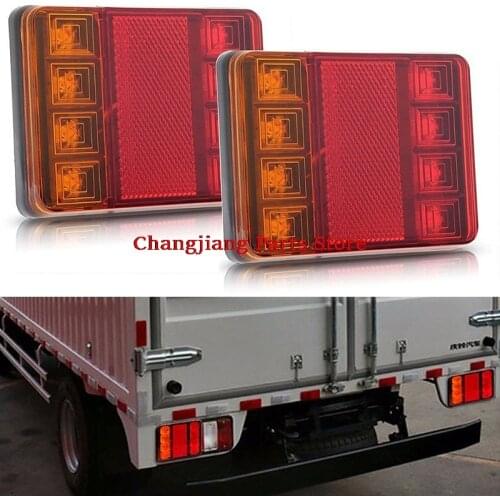 Car Truck LED Rear 12V Lights Rear Lamps Waterproof TailightTail Light Warning Parts for Trailer Caravans DC