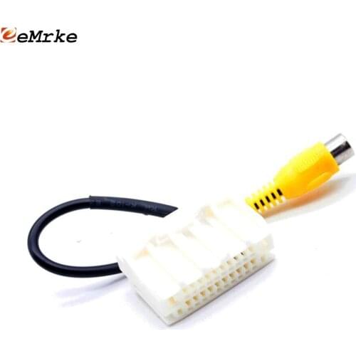 EEMRKE 20 PIN Car Camera Adapter Connector Wire for Chrysler Voyager / Sebring Original Video Input RCA Cable