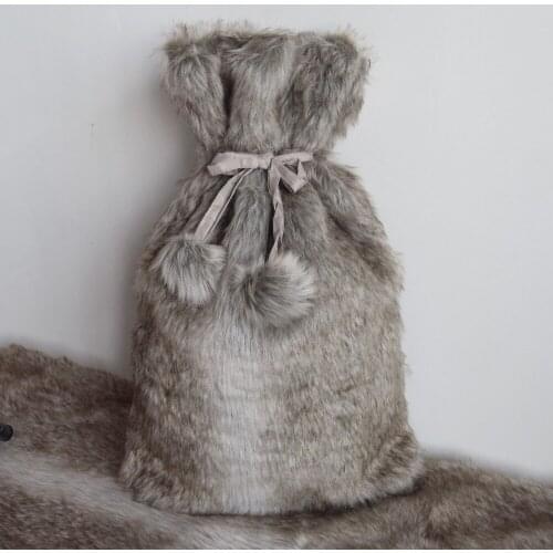 Free Shipping Extra Big Gift bags Luxurious Faux Fur holders Fashion Decoration Christmas Decoration