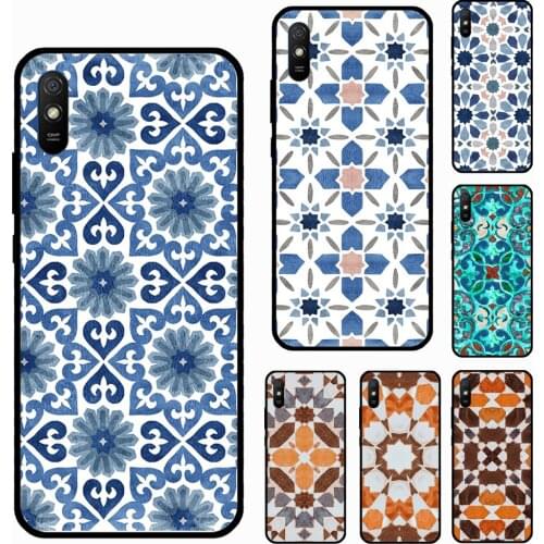 Moroccan Tile For Xiaomi Redmi Note 10 Pro 9S 8T Note8 Note9 Pro Case For Redmi 9 9A 8A 7A 9C 9T Cover