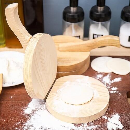 Wooden Dumpling Pressing Board Tortilla Press Dumpling Maker Wood Rolling Dumpling Plate Tool for Kitchen Gadget Accessories