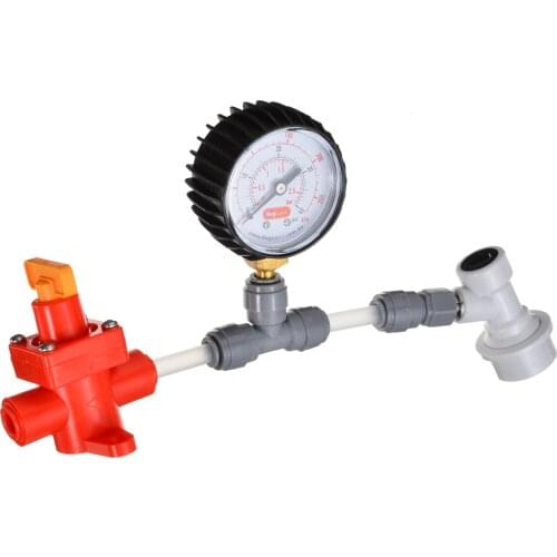 Diaphragm Spunding Valve Blowtie Food Grade Acetal Diaphragm Spunding Valve Set - Adjustable Pressure Relief Gauge Ball 0-40 psi