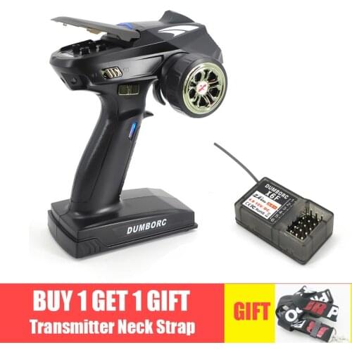 DumboRC X6 X4 X6P 2.4G 6CH Transmitter for 1/10 1/8 Crawler Axial SCX10 D90 RC Car Boat w/ X6FG Gyro X6F Receiver LED Light Set