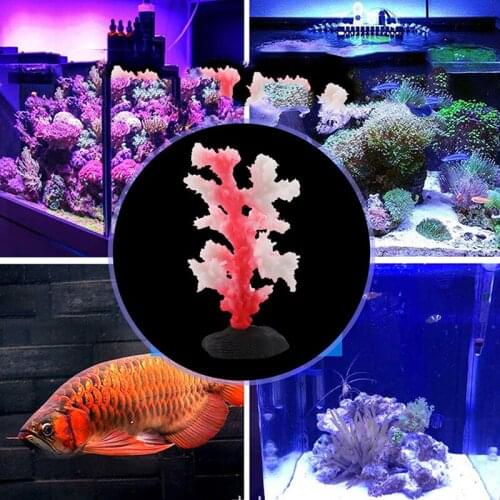 Silicone Coral Anemone Artificial Coral Reef Fish Tank Applique Simulation Anemone Colourfast Aquarium Accessories Decoration