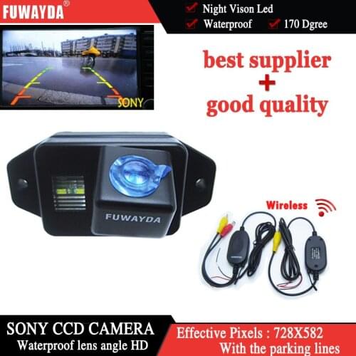 FUWAYDA Wireless SONYCCD Car Rear View Reverse Back Parking Mirror CAMERA forTOYOTA LAND CRUISER PRADO 2700 4000 with Guide Line