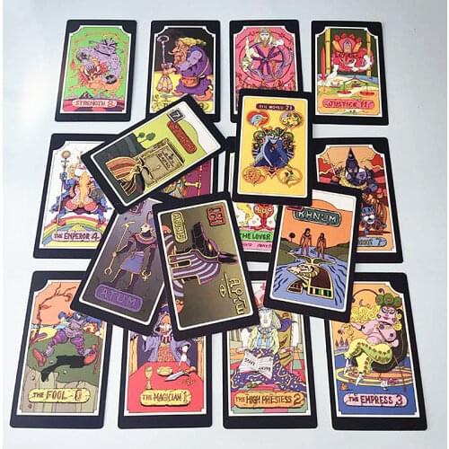 JoJo Bizarre Adventure Tarot Card Cosplay Props Anime Chess Card Gift Tarot Card 22 Grand Akana + 9 Royal Gods