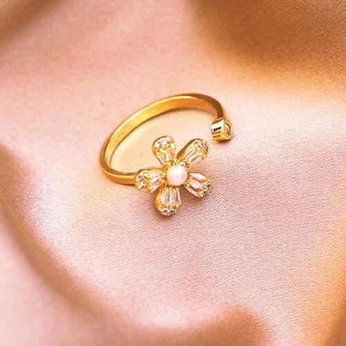 Кольца Fresh Flowers Daisy Ring Fashion Adjustable Korean Version Index Finger Rings Small 2020 Fashion Rings for Women Jewelry