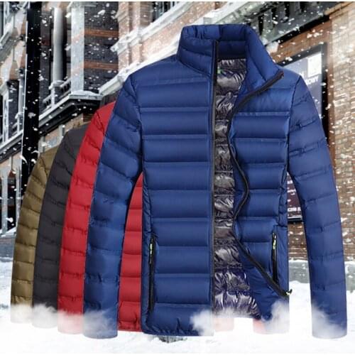 Winter Jacket Men Lightweight Windproof Casual Warm Park Jacket Winter Coat Cotton Padded Windbreaker Jacket Men JA1611