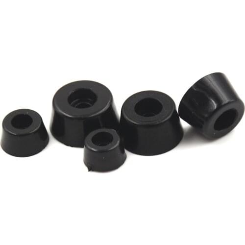 10pcs Anti Slip Furniture Legs Feet Black Speaker Cabinet Bed Table Box Conical Rubber Shock Pad Floor Protector Furniture Parts