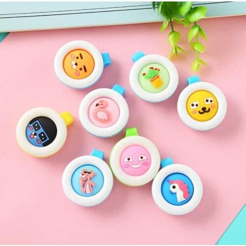 Portable Anti-mosquito Button Cute Cartoon Mosquito Repellent Clip Adults Kids Summer Non-toxic Mosquito Repellent Buckle SN1712