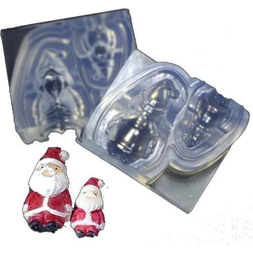 Clear Silicone DIY Santa Claus gift Mold For Epoxy Resin Jewelry Making Craft Tools resin molds forjewelry