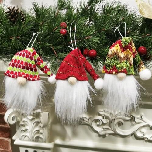 Christmas Pendant Santa Claus Hat Decoration Red Wine Champagne Bottle Cap Dual-Purpose Restaurant Home Furnishing 6 Pieces Pack
