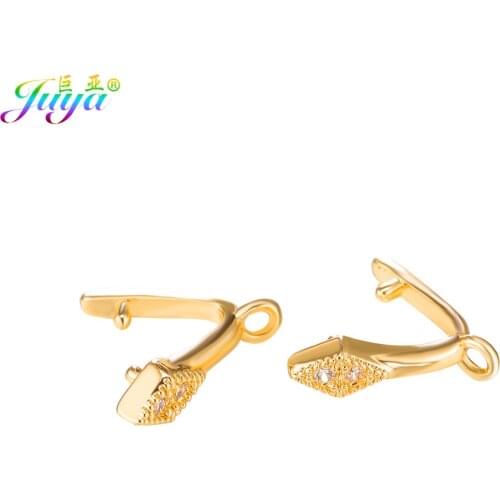 Hand made Earring Clips Clamp Pinch Clip Hook Bails Accessories For Women DIY Crystal Agate Earrings Making