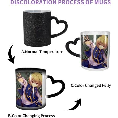 DIY custom-made Magic Mug Hunter-X-Hunte cosplay Heat Sensitive Ceramic Mugs Color Changing Coffee Milk Cup Gift Print Pictures