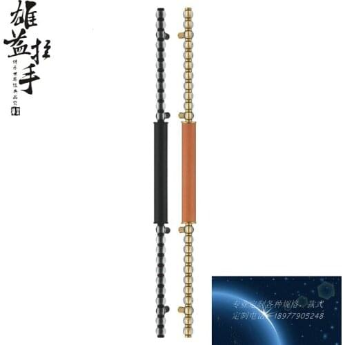 Glass door handle antique European luxury hotel doors Crystal Handle / Chinese modern bronze handle