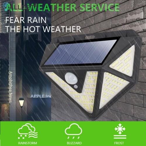 Waterproof Wall Lights Lighting Garden Decor 166LED Solar Light PIR Motion Sensor for Household Outdoor Courtyard Ornament