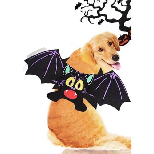 Funny Halloween Dog Clothes Bat Wings Winter Costume Golden Retriever Large Medium and Small Dogs Cosplay Party Supplies