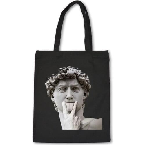 Summer Vintage Print of David Starry Sky Fashion Harajuku Ins Canvas Large Capacity Casual Art Shoulder Bag Women Eco Tote Bags