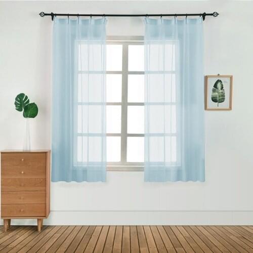 1PC 100x130 Bedroom Modern Window Tulle Curtain Panel Voile Modern Organza Voile Curtains Finished Sheer Curtains Curtain