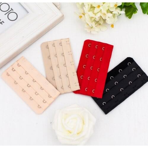 15Pcs 3 Row 5 Hooks Bra Extenders Ladies Clasp Strap Adjustable Women Bra Extension Strap 4 Colors Connetor Bra Accessories