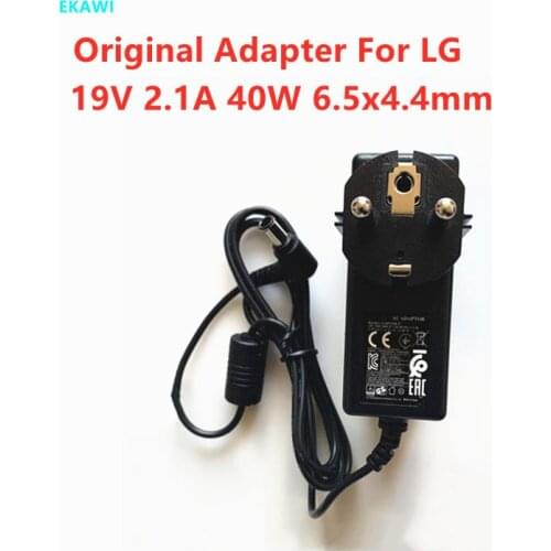 Genuine EU Plug 19V 2.1A 40W LCAP16B-K 19040GPCU AC Adapter For LG 27EA33 E1948SX E1951S E2051S LCD Monitor Power Supply Charger