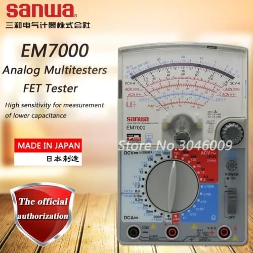 Sanwa EM7000 Analog Multitesters/FET Tester High sensitivity for measurement of lower capacitance