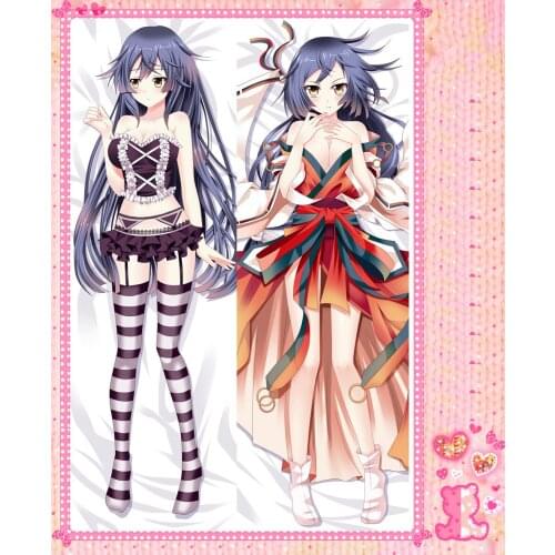 Anime Cartoon senki zesshou symphogear Double-Sided Bolster Hugging Pillow Case Pillow Cover Pillowcase Peach Skin 2 Way 53049