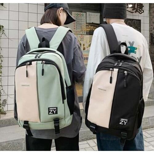 Free Shipping New Korean Fashion Style Men Women Nylon School Bag Large Capacity Zipper Double Shoulder Bags Travel Backpack