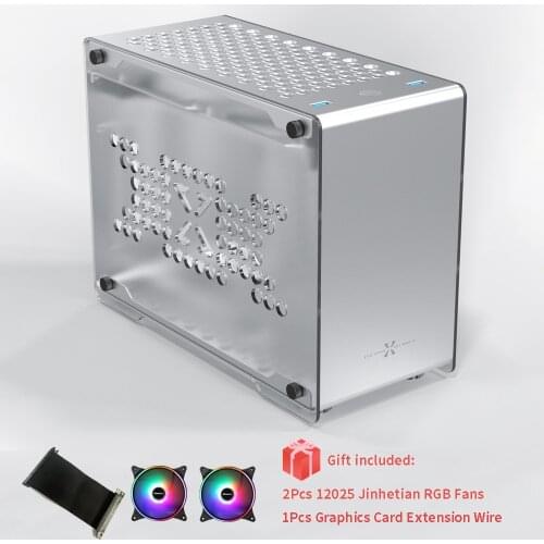 ZZAW B1 ITX Computer Case for Desktop PC SFX/SFX-L Power Supply Mini Portable 2021 Aluminum Alloy Chassis for Gaming and Home