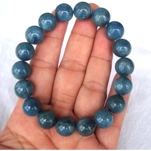 Free Shipping Natural Apatite Round 12mm Beads Bracelet Women Jewelry Accessories Weddings Parties Birthday Gift
