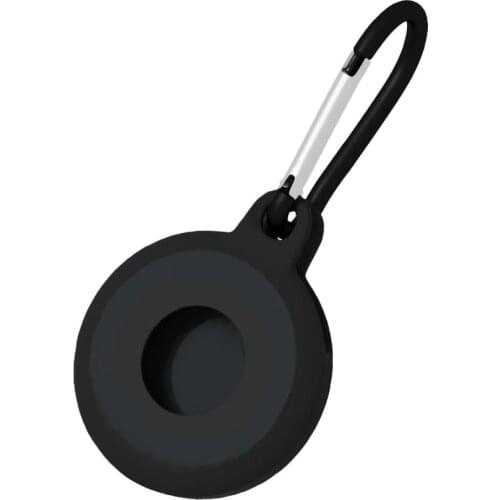 For Apple Airtags Case with Keychain Protector Liquid Silicone Protective Sleeve for Apple Locator Tracker Anti-lost Device