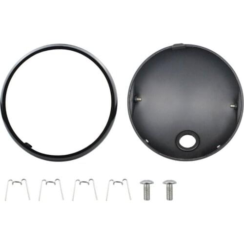 Headlight Shell Cover Headlamp Housing Round Shield Shell Front Lamp Headlight Rear Cover Shell Motorcycle Modification Parts