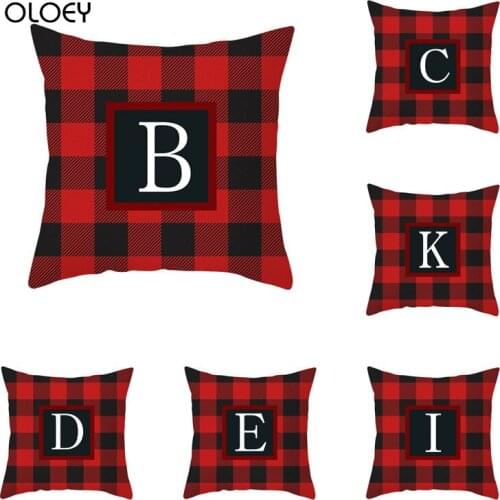 Letter Pattern Cushion Cover, Square Polyester Cushion Cover, Bedroom Cushion Cover, Decorative Cushion Cover, Size 45 * 45cm