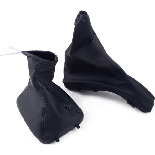 DWCX Car Gear Stick Gaiter Boot Parking Hand Brake Handbrake Cover PU Leather Fit for Opel G Zafira A 1998-2001 2002