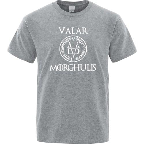 Summer Mens T-Shirt A Song of Ice and Fire T Shirt Valar Morghulis Printed Shirts Men Casual Tee Tops Plus Size Streetwear