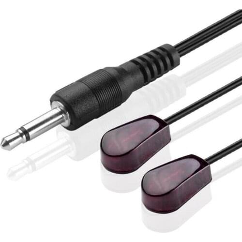 IR Emitter Extender Extension Cable - Dual Head 3.5mm Jack Infrared Red Transmitter with IR Repeater Extender System Kit-10FT
