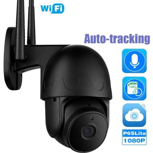 HD 1080P Wifi IP Camera Outdoor Ai Human Detect Auto Tracking Audio Night Vision H.265 P2P Wireless Surveillance CCTV Camera