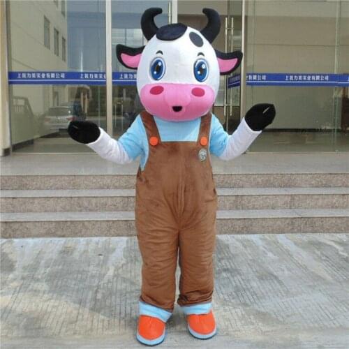 Cow Mascot Costume Suits Cosplay Party Game Outfits Adults Halloween Dress Factory Wholesale + Free Postage