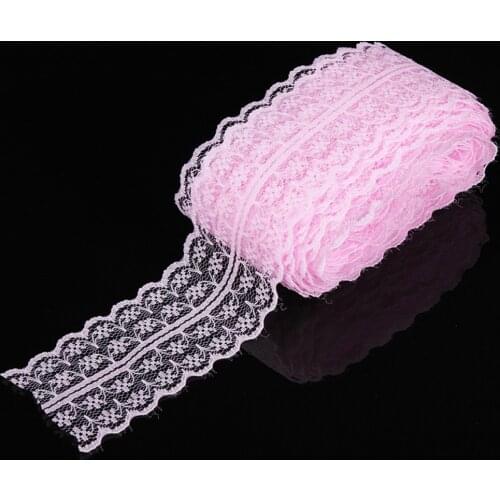 10yards Lace Ribbon Tape 45MM Lace Trim Fabric DIY Embroidered Net White Lace Trim Cord For Sewing Decoration