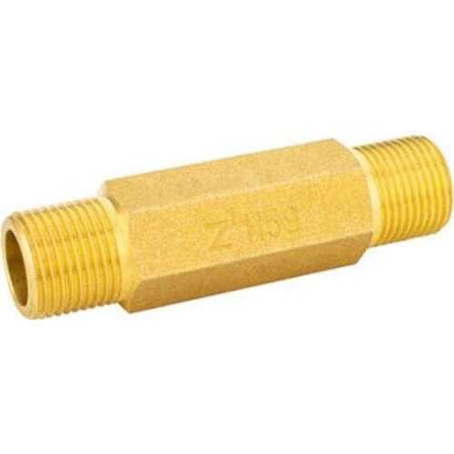 Brass Thickened Hexagon External Teeth Directly Connected with Lengthened Water Pipe Fittings 1/4" 3/8" 1/2" 3/4" 45-70mm
