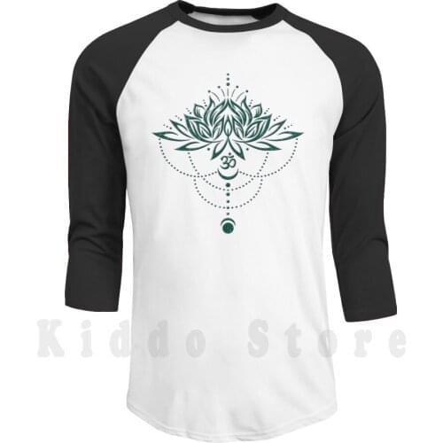 Lotus , Lotus Flower With Om Symbol And Moon. hoodies long sleeve Lotus Lotus Flower Flowers Wellness Yoga