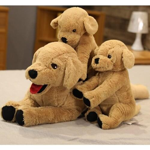 Lovely Plush Toy Lifelike Labrador Puppy Soft Doll Stuffed Real Life Animal Lying Position Dog Pillow Kids Toys Birthday Gift