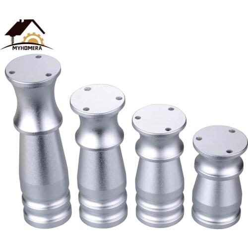 Myhomera 4Pcs 80mm 120mm 150mm Furniture Feet Leg Adjustable Cabinet Sofa Legs Aluminum Cupboard Coffee Tea Table Bathroom Foot