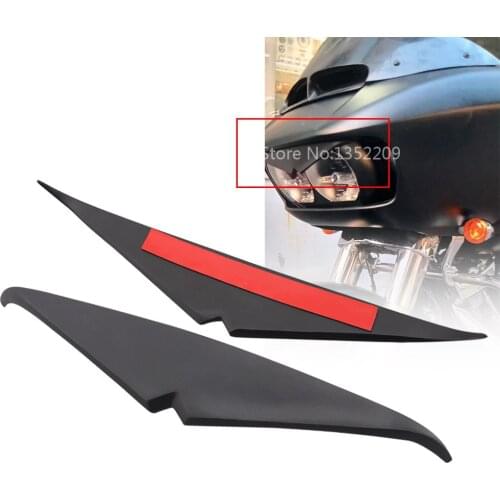 Headlamp Eyebrow Eyelid Sticker Decoration Headlight Upper Tip Cover Visor Accent cover For Harley Road Glide FLTRX FLTRK FLTRU